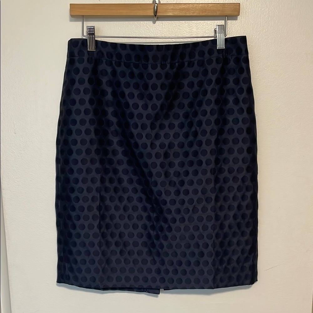 EUC JCrew Navy Polka Dot Skirt